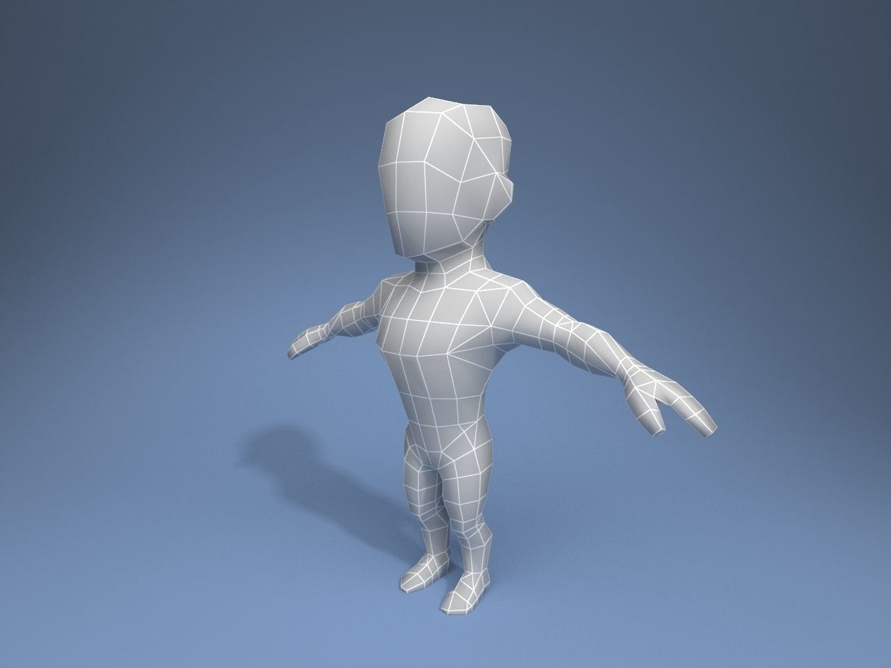 Thief man in prison uniform Low-poly 3D model_9