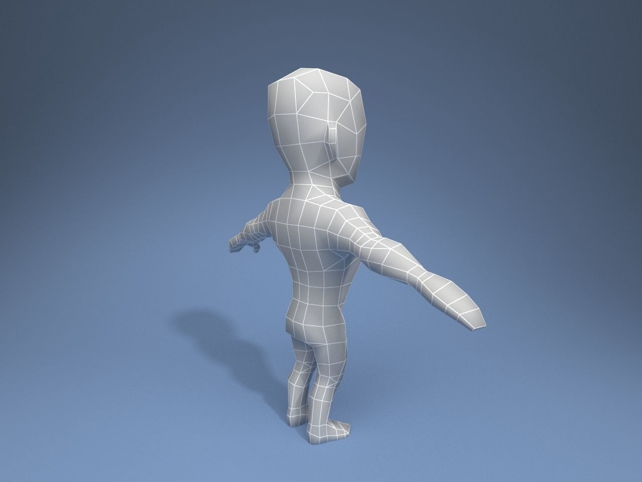 Thief man in prison uniform Low-poly 3D model_13