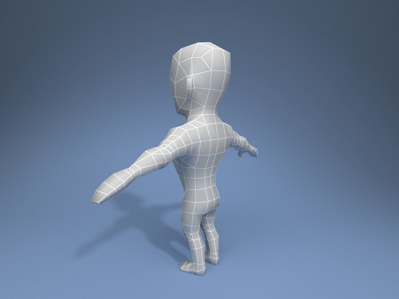 Thief man in prison uniform Low-poly 3D model_11
