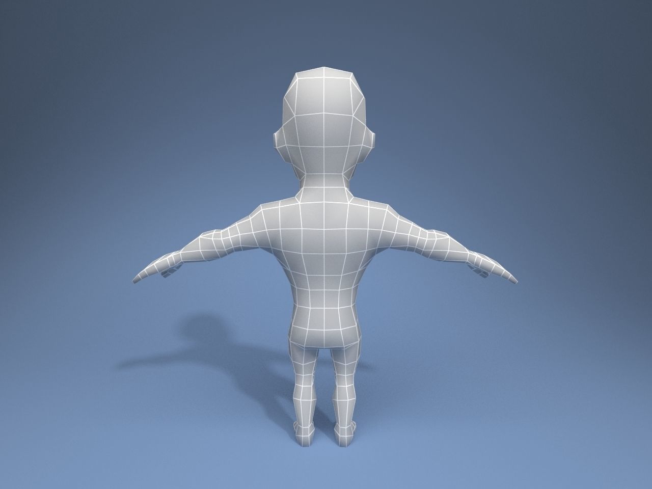 Thief man in prison uniform Low-poly 3D model_12