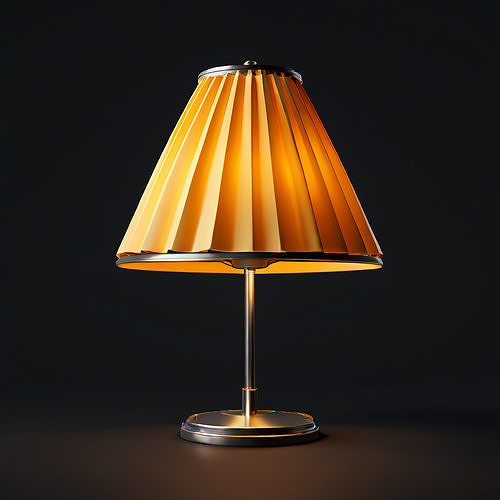 Modern Pleated Table Lamp 3D Model Low-poly 3D model