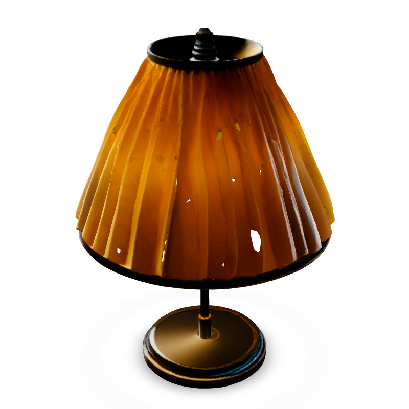 Modern Pleated Table Lamp 3D Model Low-poly 3D model_5