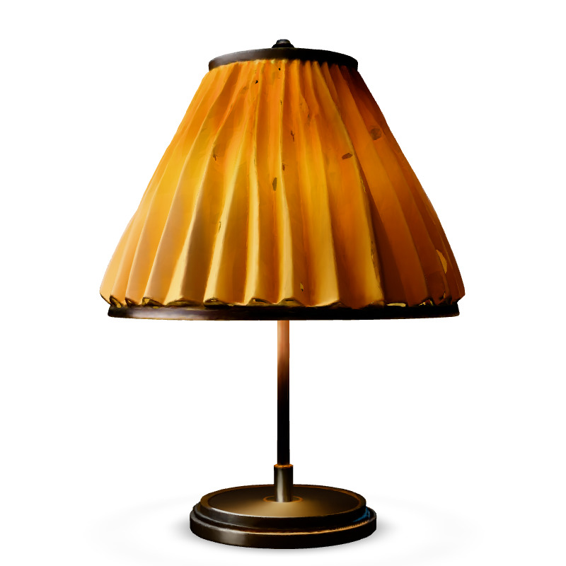 Modern Pleated Table Lamp 3D Model Low-poly 3D model_6