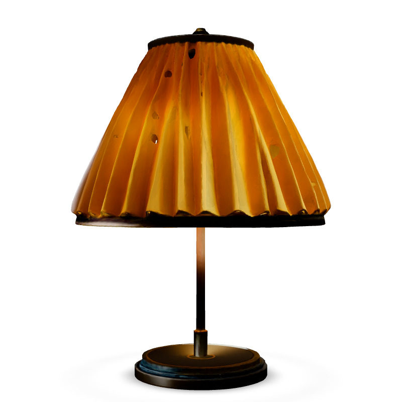 Modern Pleated Table Lamp 3D Model Low-poly 3D model_3