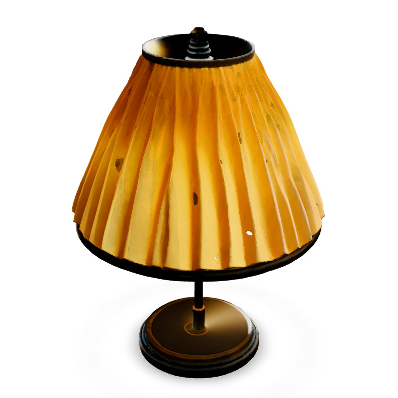 Modern Pleated Table Lamp 3D Model Low-poly 3D model_1