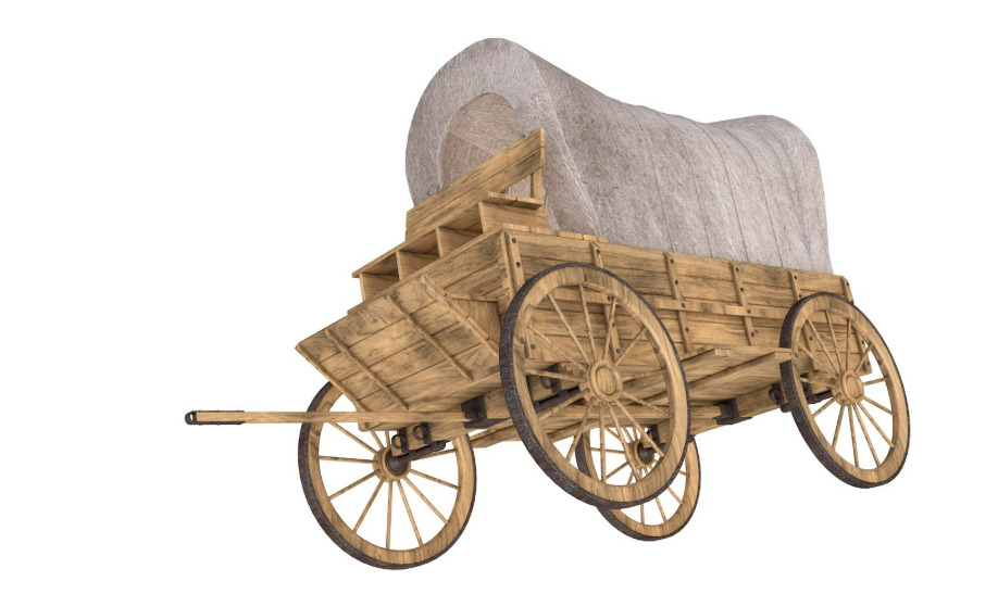 wooden wagon collection 3D model_7
