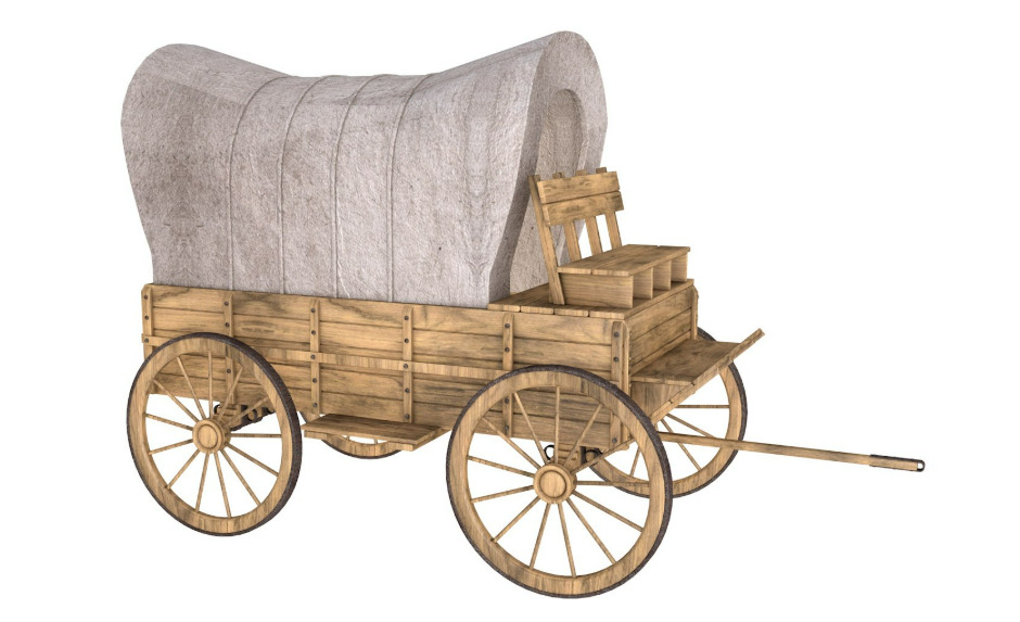 wooden wagon collection 3D model_16