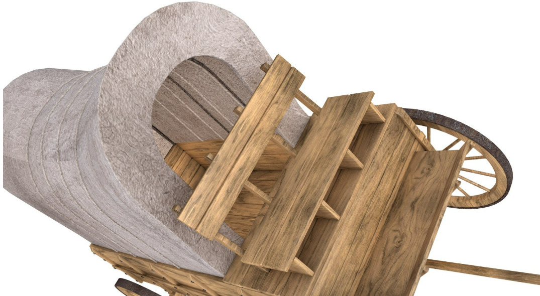 wooden wagon collection 3D model_6