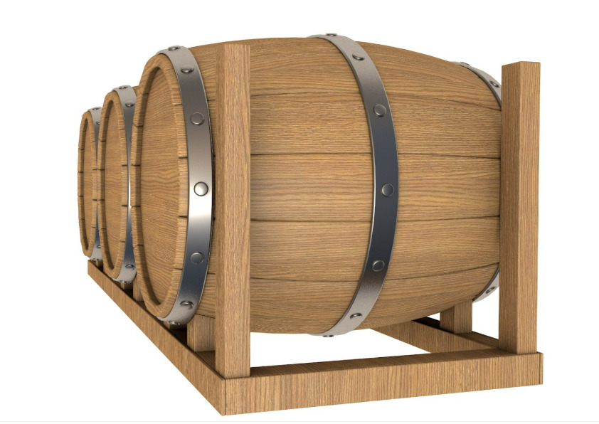 wooden wagon collection 3D model_2