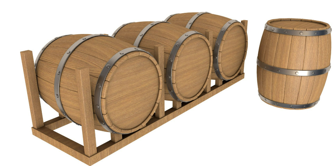 wooden wagon collection 3D model_13