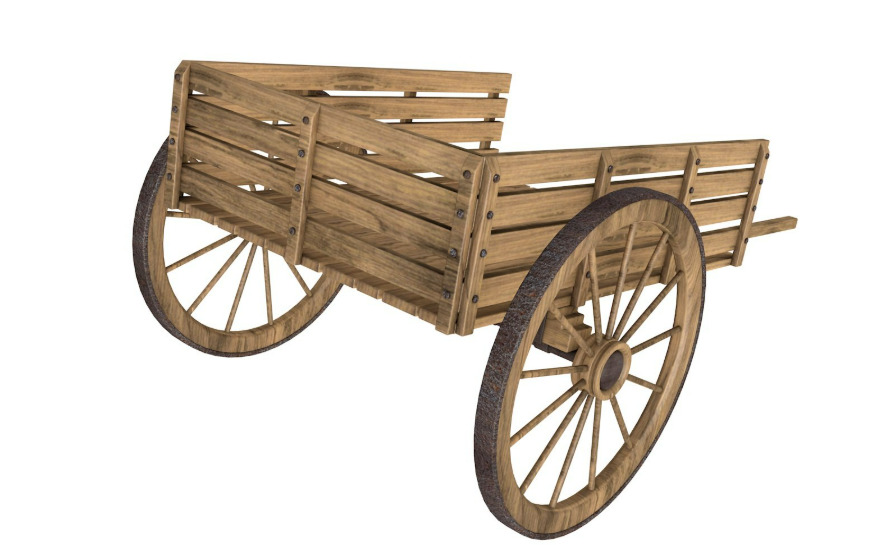 wooden wagon collection 3D model_20