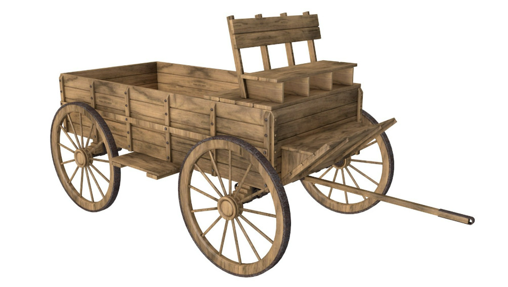wooden wagon collection 3D model_15