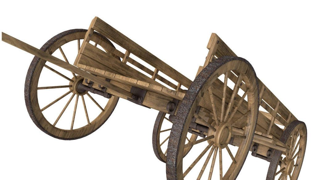 wooden wagon collection 3D model_18