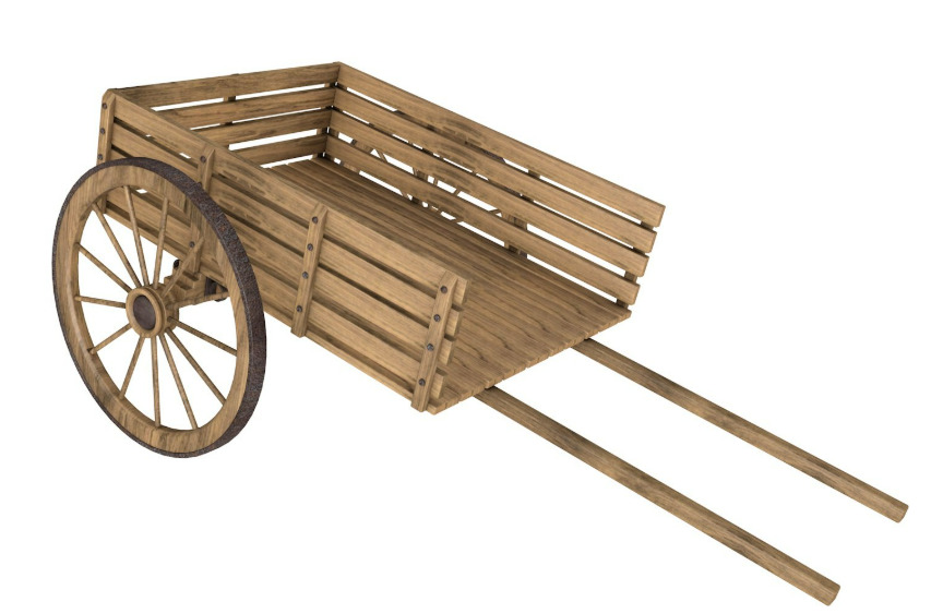 wooden wagon collection 3D model_17