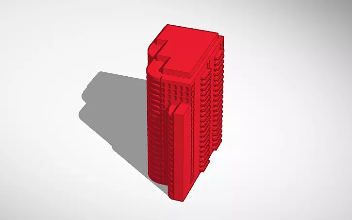 apartment building 2 Free 3D print model_0