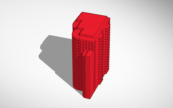 apartment building 2 Free 3D print model