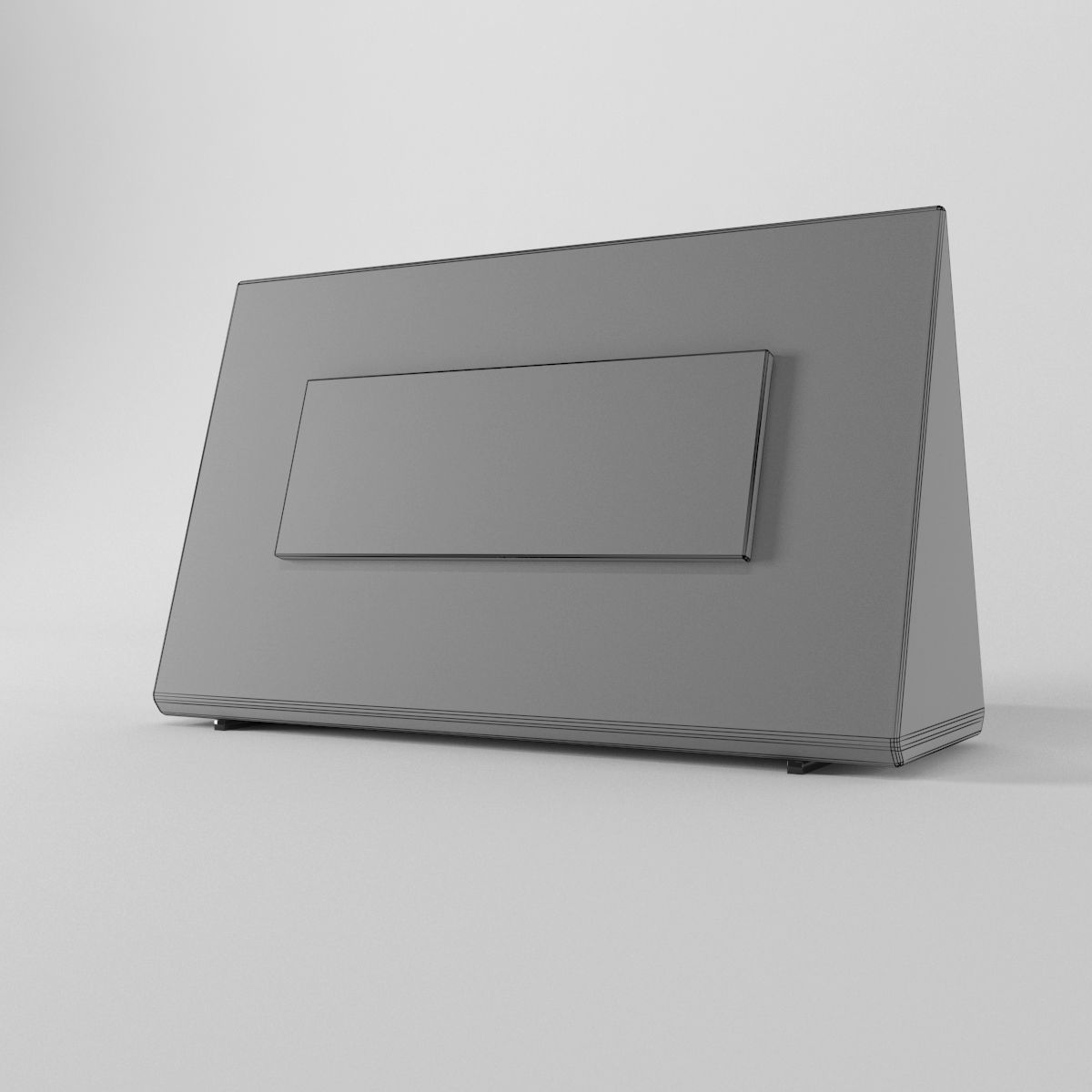 Alarm Clock Triangular 3D model_3