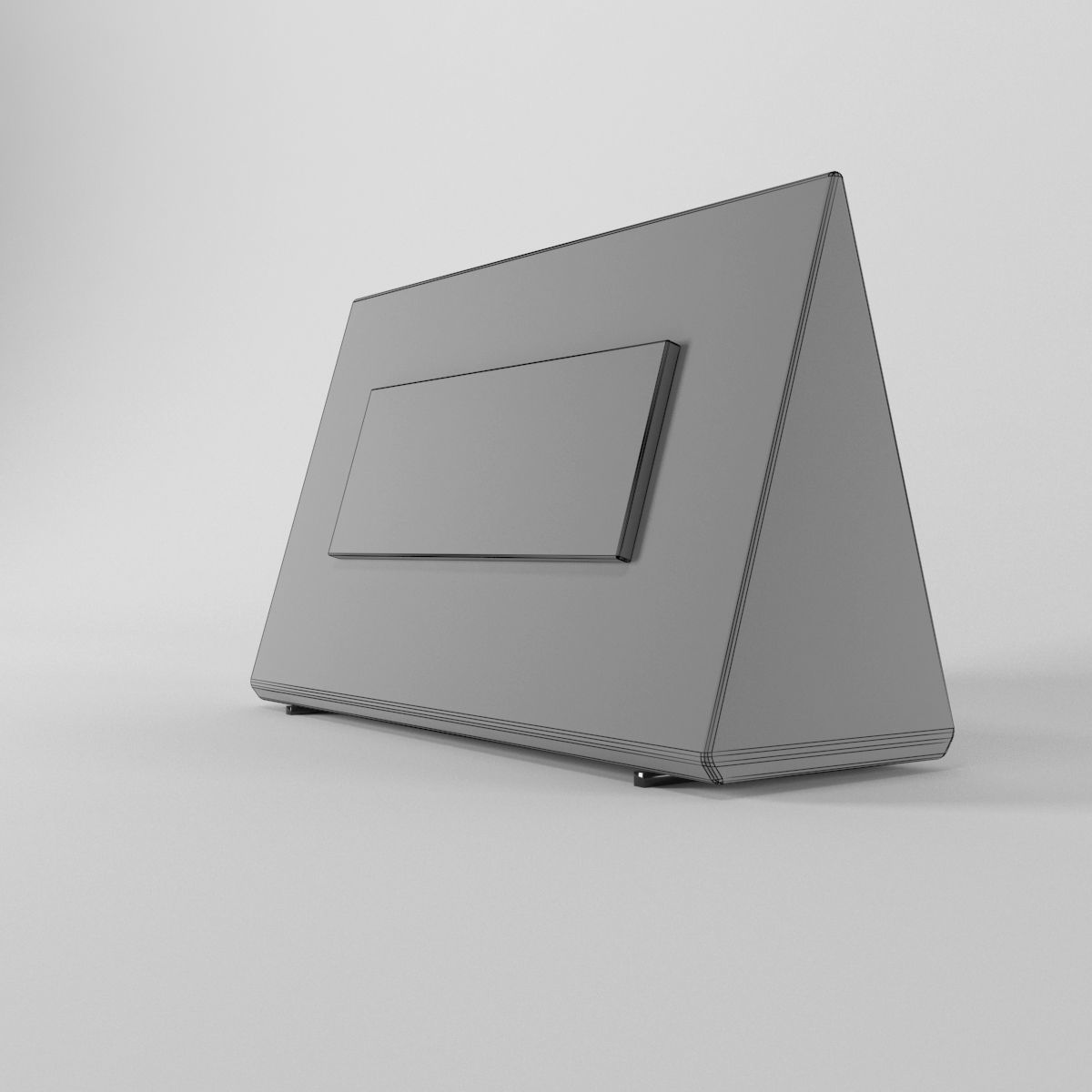 Alarm Clock Triangular 3D model_5