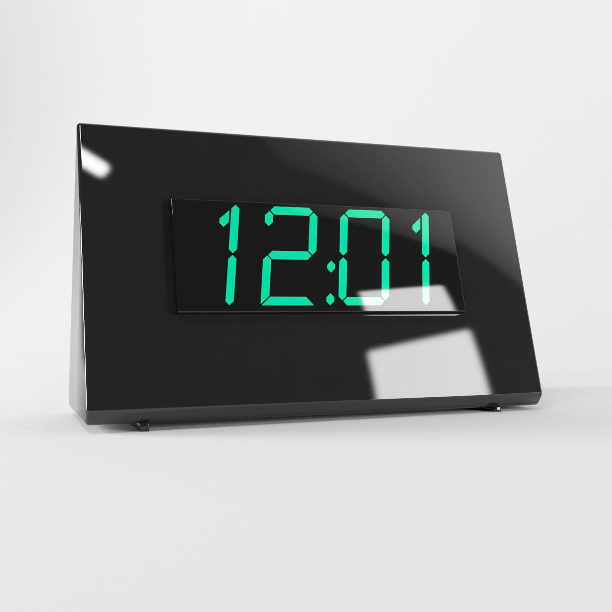 Alarm Clock Triangular 3D model_1