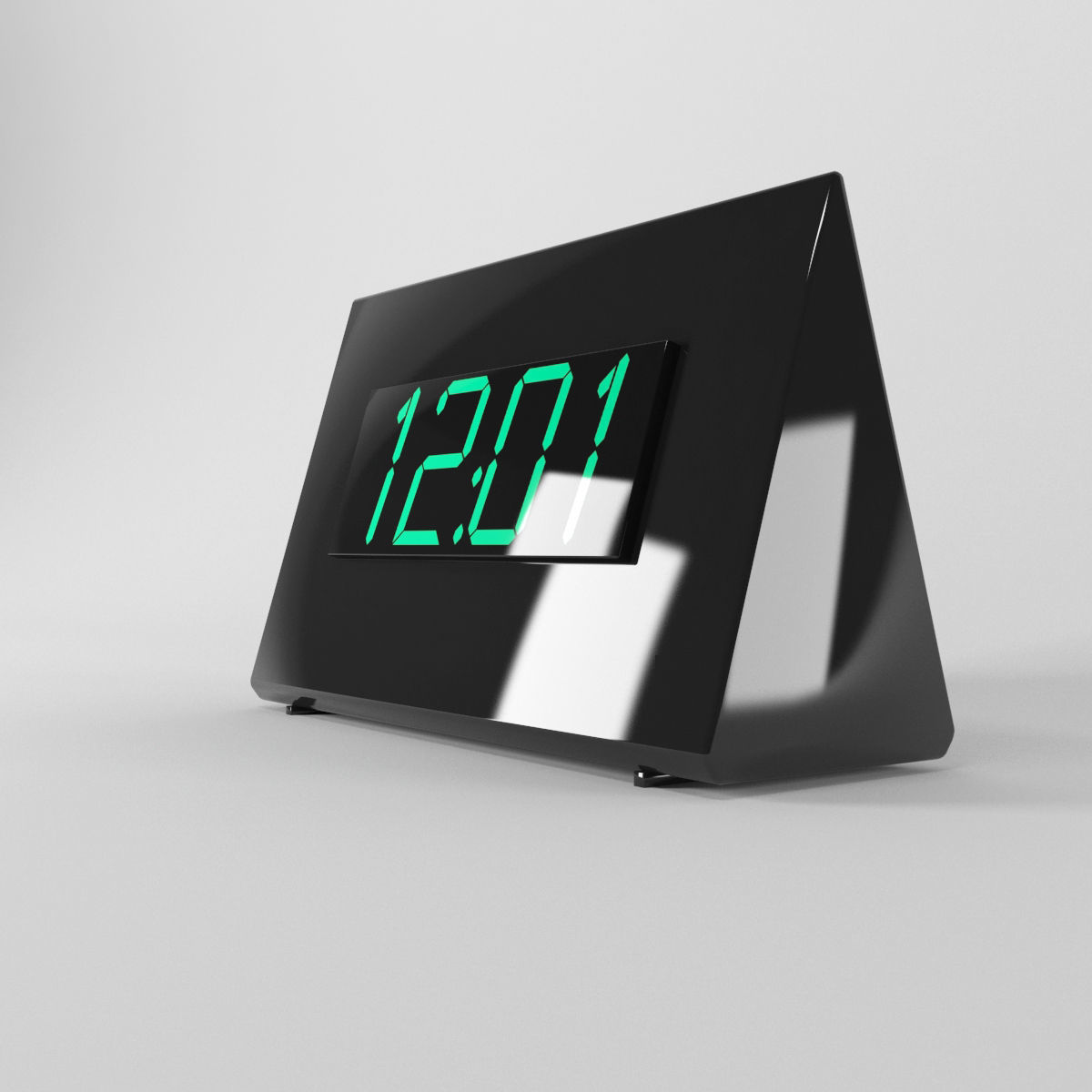 Alarm Clock Triangular 3D model_2