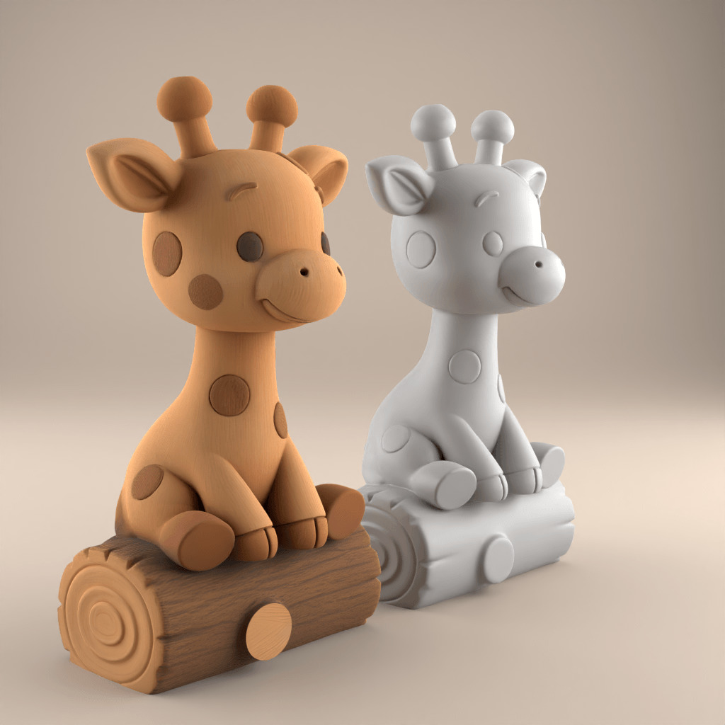 Adorable Giraffe 3D STL for Printing Fun 3D print model_2