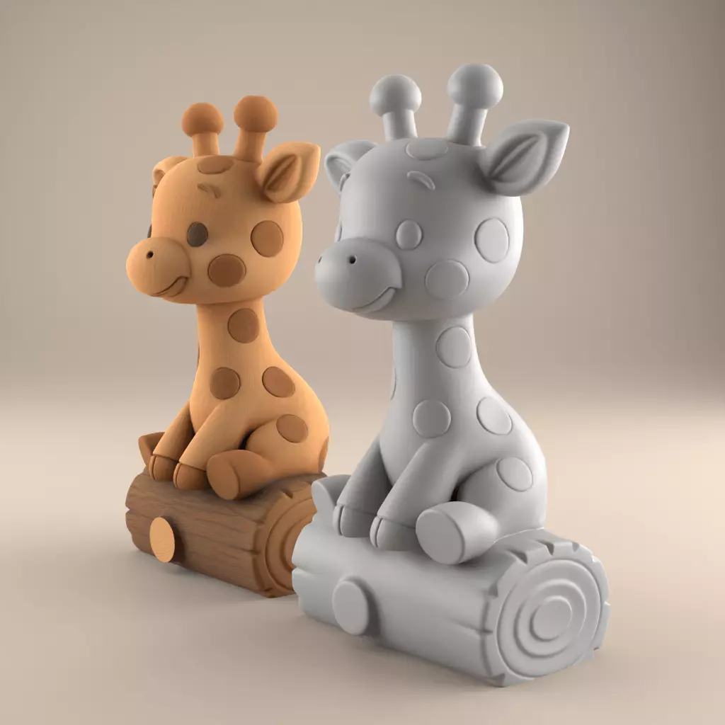 Adorable Giraffe 3D STL for Printing Fun 3D print model_0