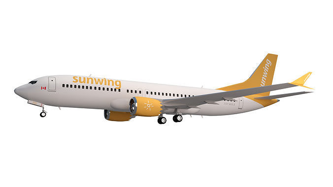  Sunwing Boeing 737 max 8 3D model