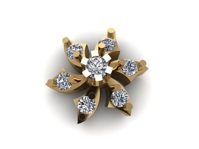 Beautiful Diamonds Nosepin For Women 3D print model