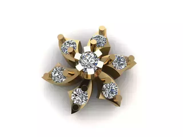 Beautiful Diamonds Nosepin For Women 3D print model