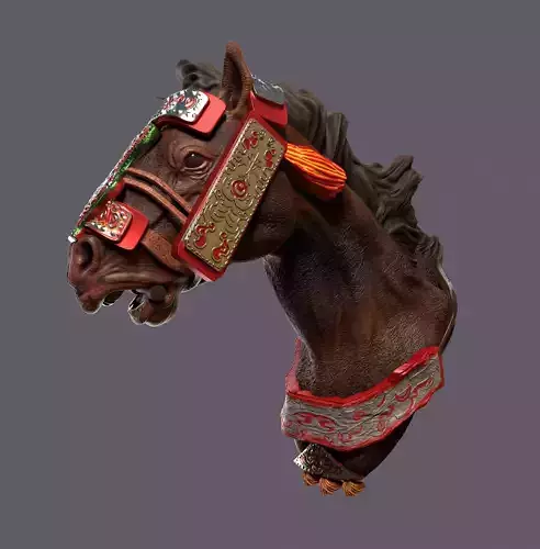 Traditional Horse Head Sculpture BUST STL OBJ FBX ZPR 