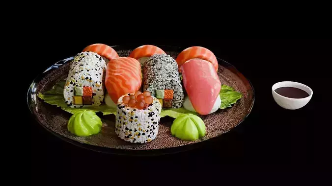 Asian food sushi combo