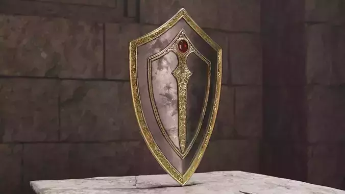 Realistic Game Ready Shield Set 01