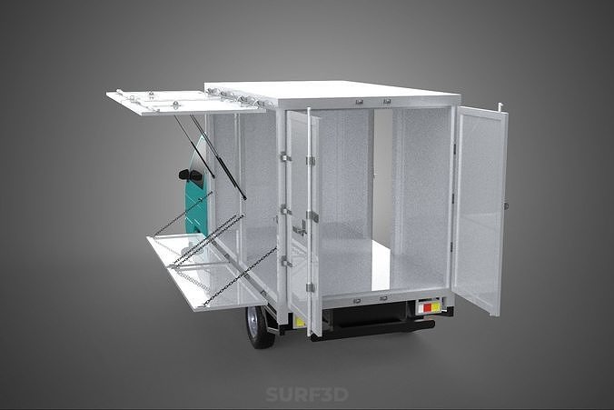 CUBE VAN BOX DROP SIDE TAILGATE REAR GATE DOOR PICKUP TRUCK CAR 3D model