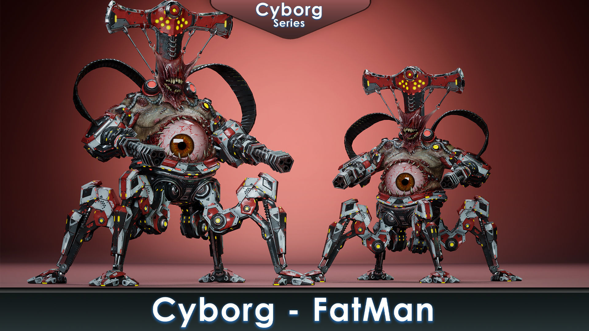 Cyborg Monsters pack 3D Model Collection_7
