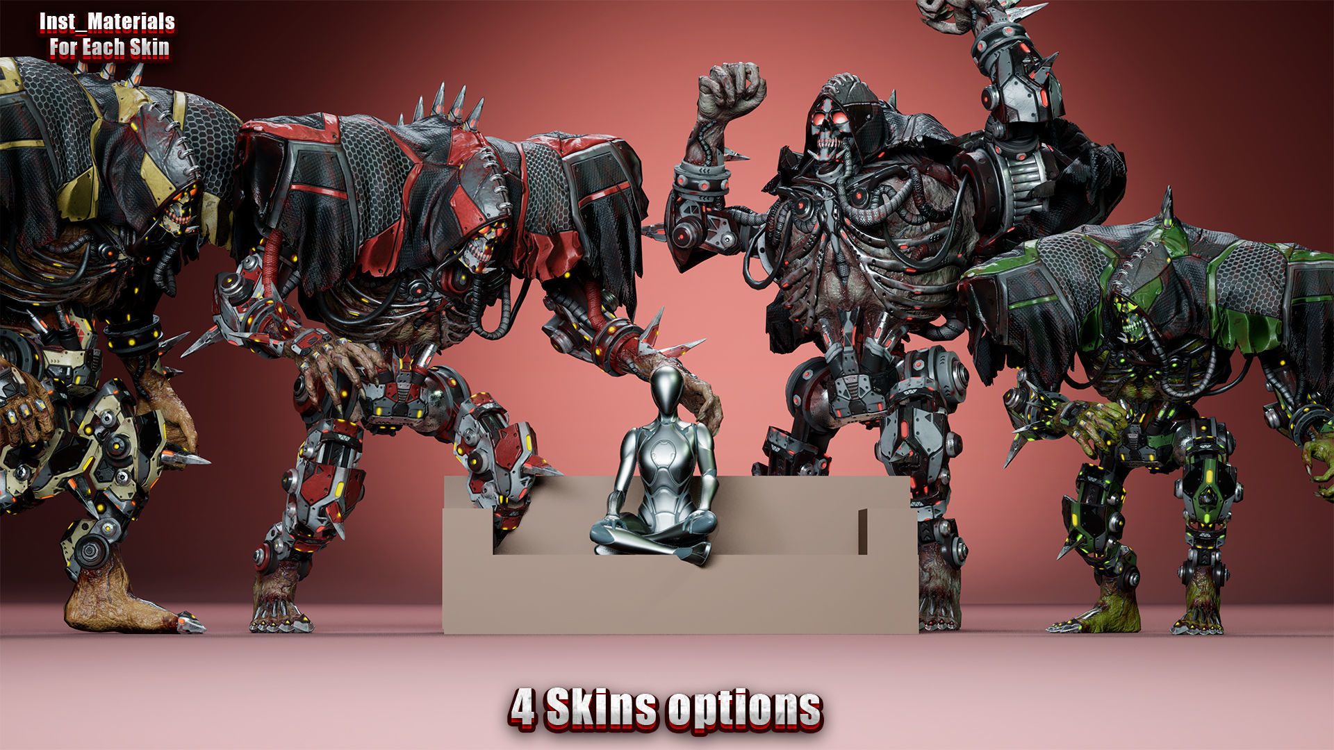 Cyborg Monsters pack 3D Model Collection_19