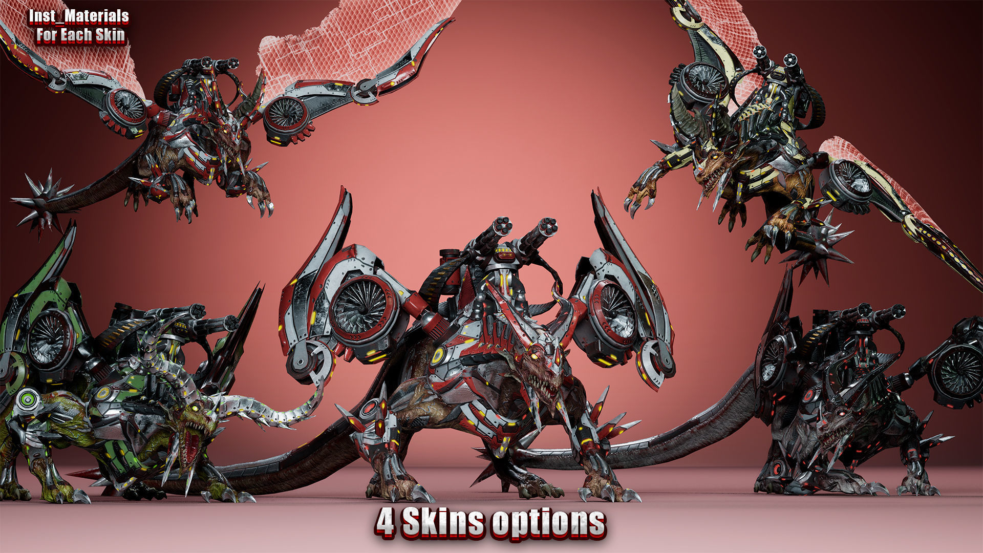 Cyborg Monsters pack 3D Model Collection_16