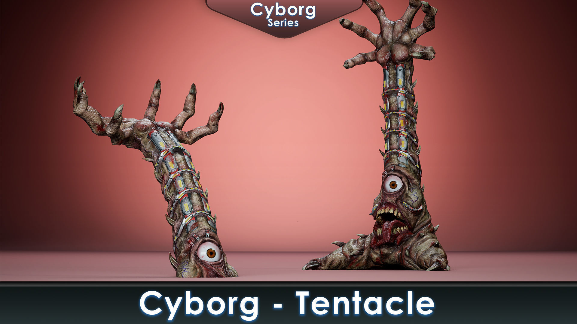 Cyborg Monsters pack 3D Model Collection_10