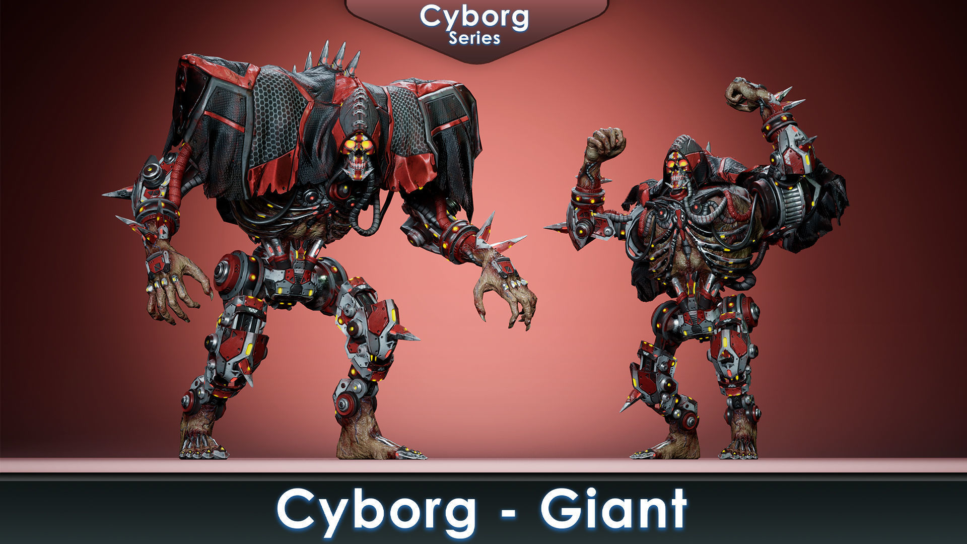 Cyborg Monsters pack 3D Model Collection_5