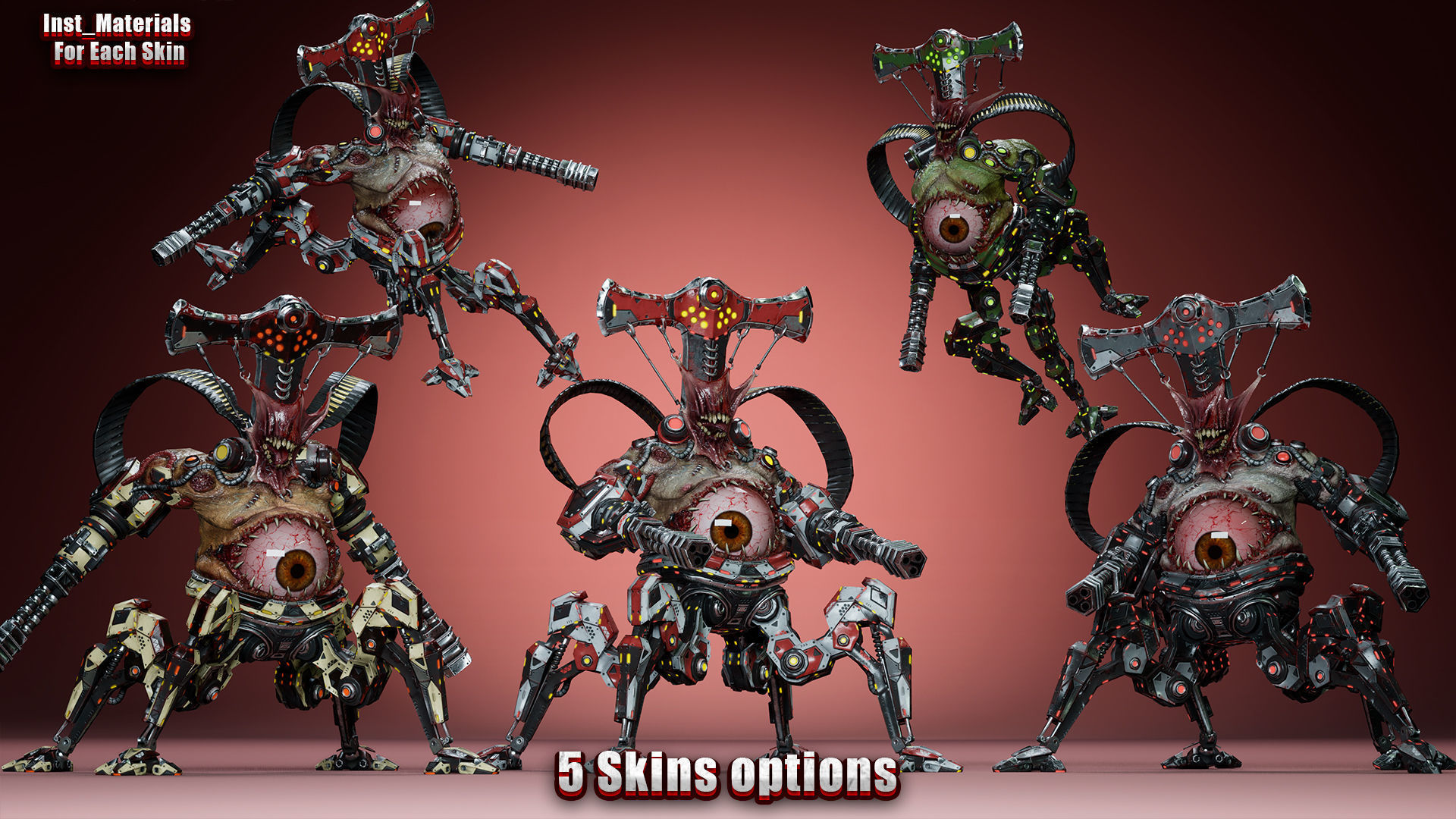 Cyborg Monsters pack 3D Model Collection_20