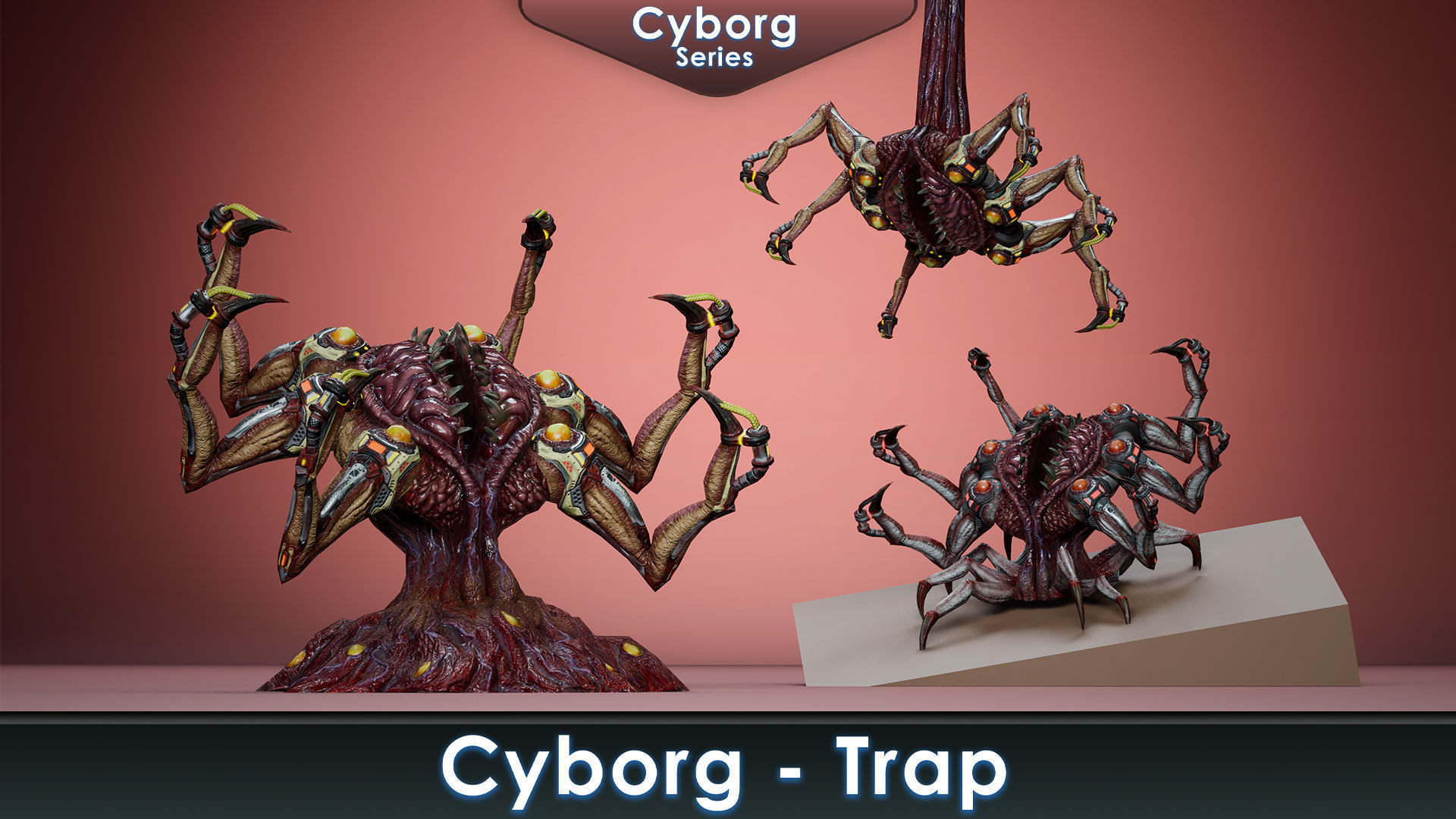 Cyborg Monsters pack 3D Model Collection_9