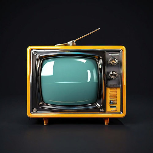 Retro Vintage Television 3D Model Low-poly 3D model