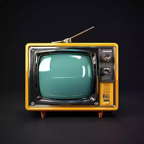 Retro Vintage Television 3D Model
