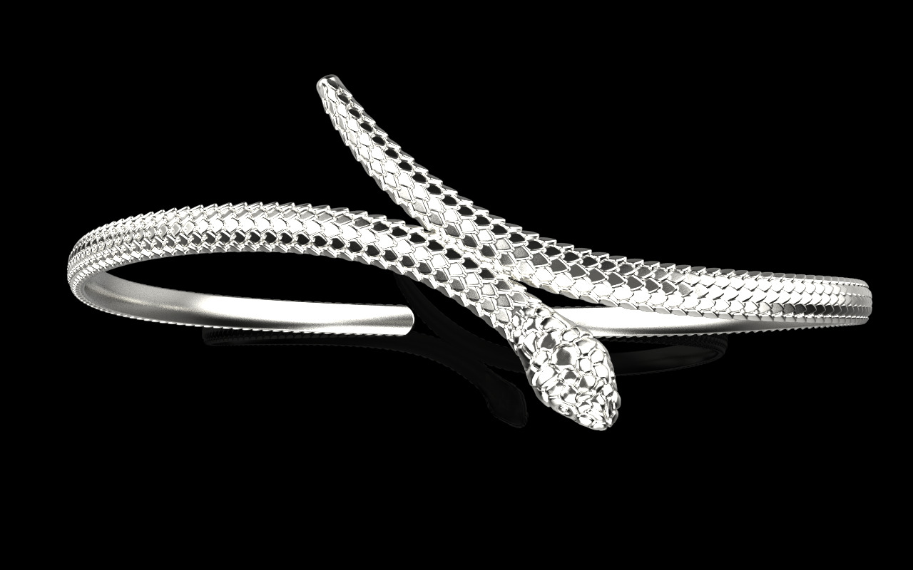 Snake bracelet model 1364 3D print model_13