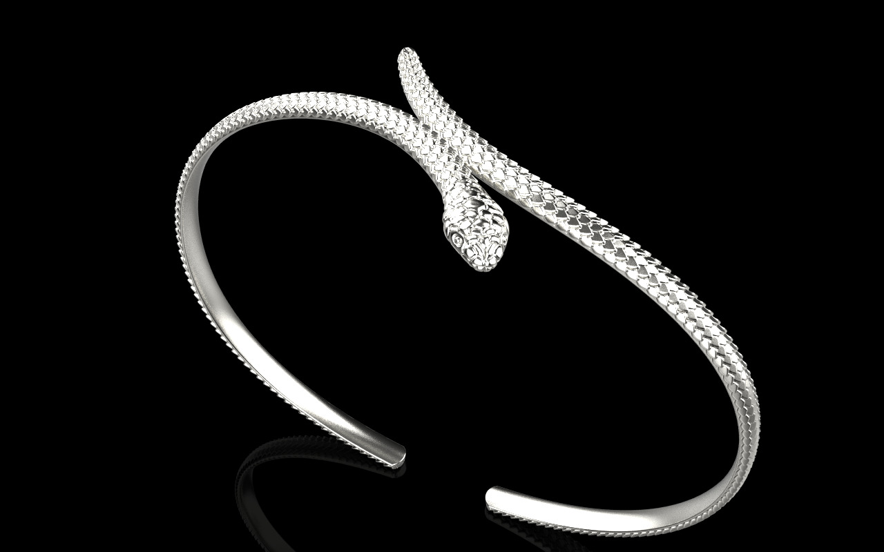 Snake bracelet model 1364 3D print model_19