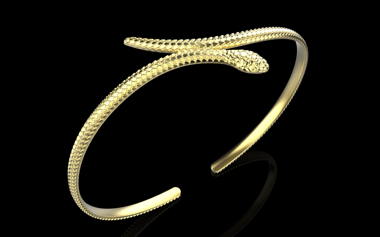 Snake bracelet model 1364 3D print model_15