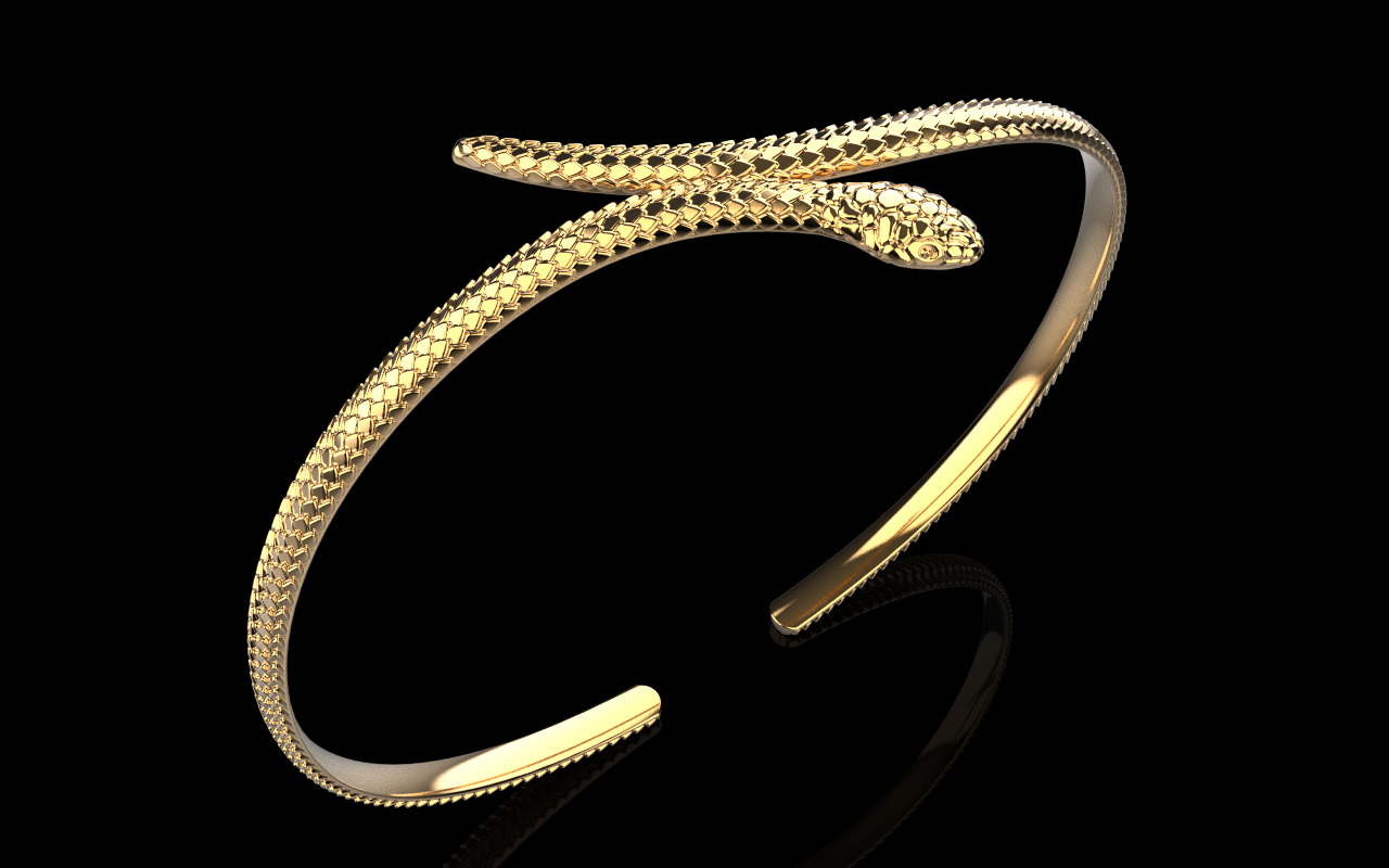 Snake bracelet model 1364 3D print model_16