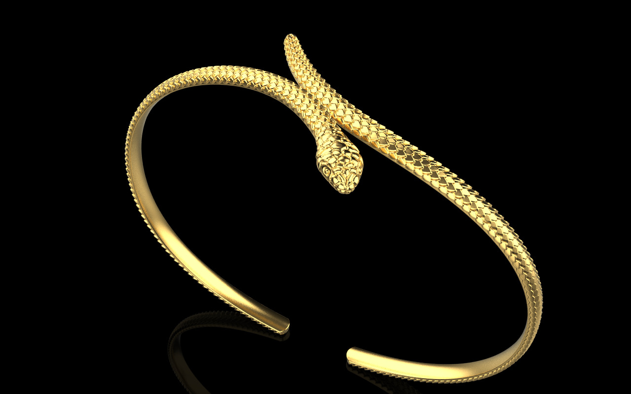 Snake bracelet model 1364 3D print model_23