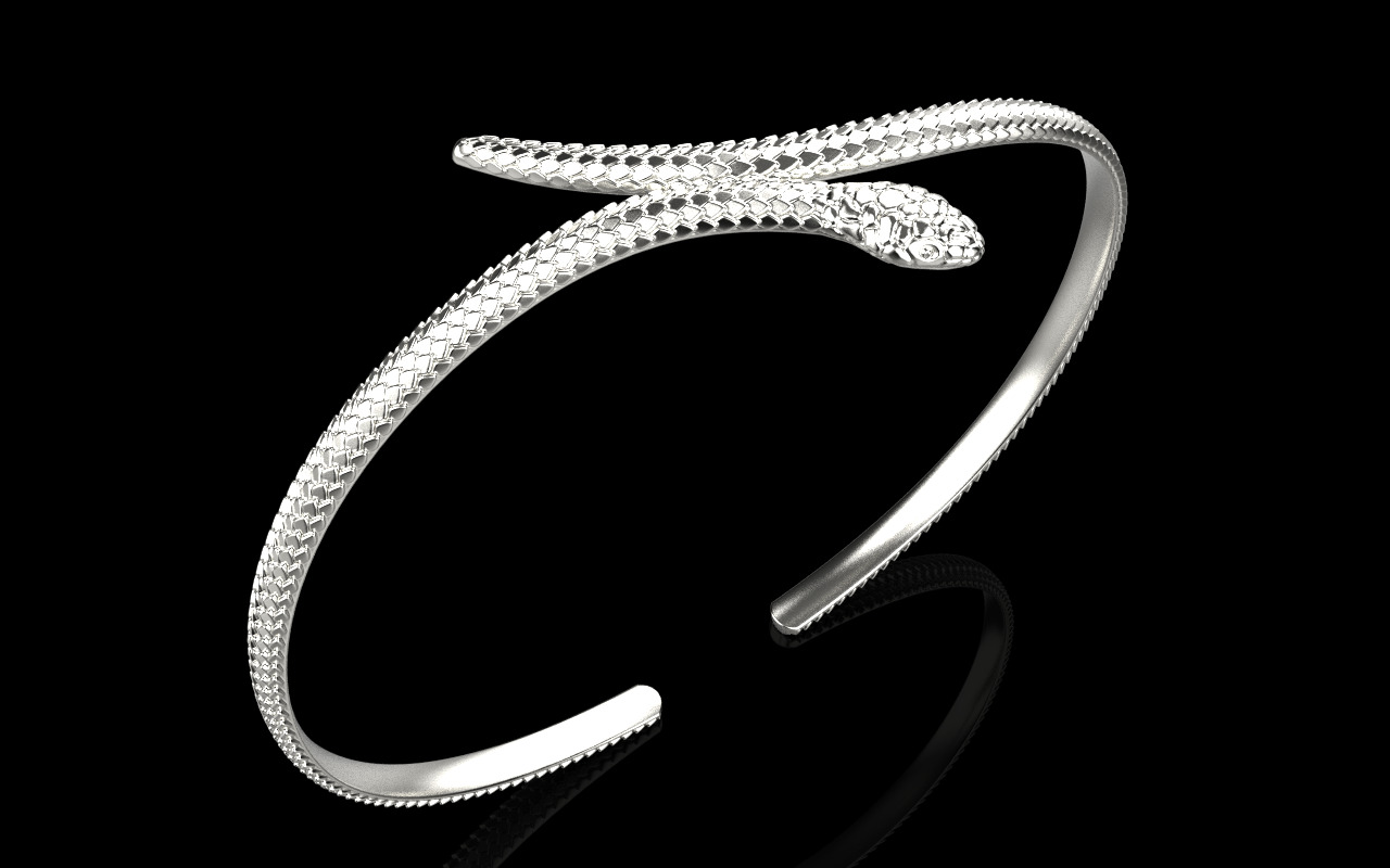 Snake bracelet model 1364 3D print model_18