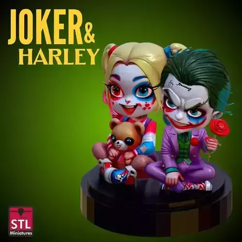 STL Joker and Harley Fantasy Couple on Love Base