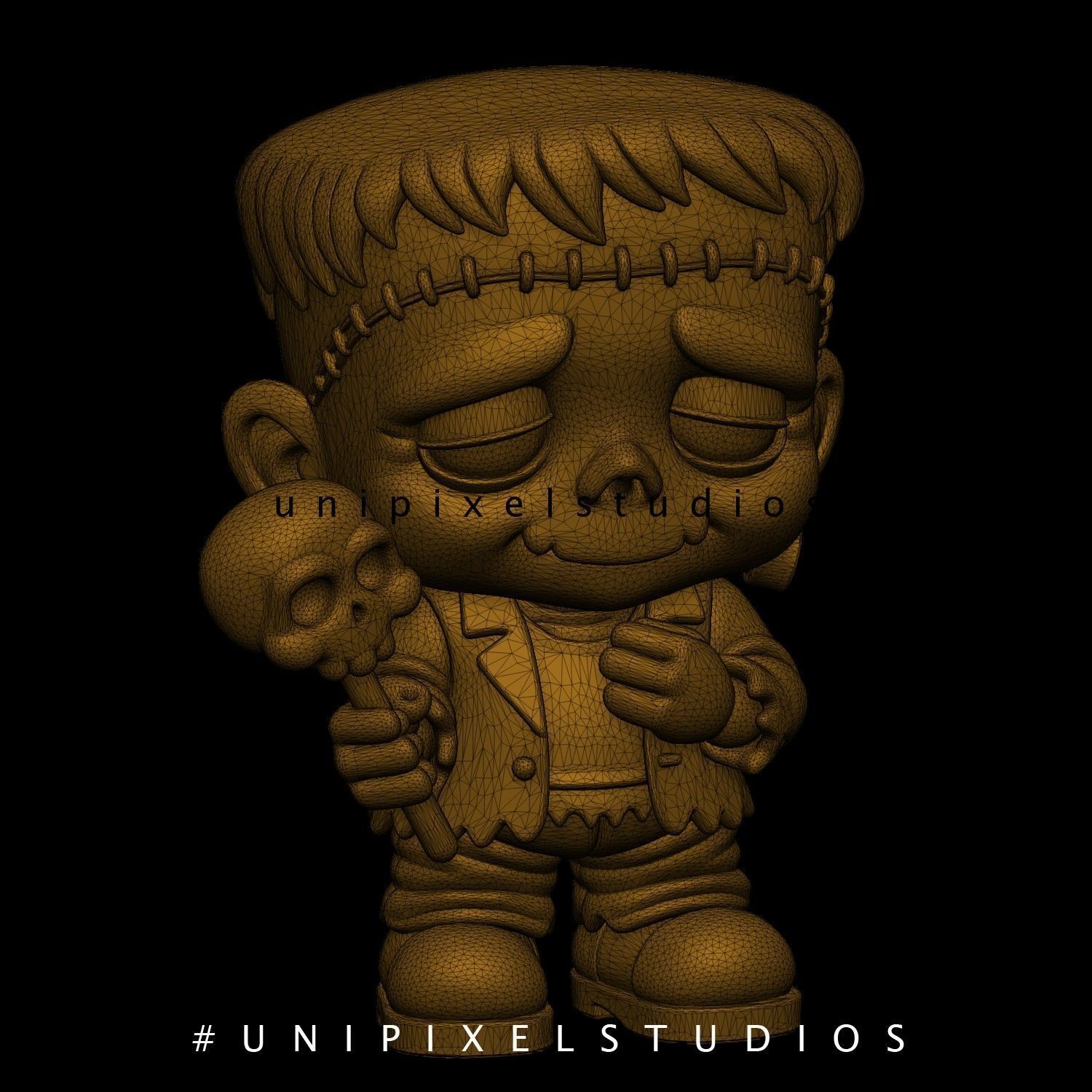 cute Frankenstein Stl 3D model 3D print model_8